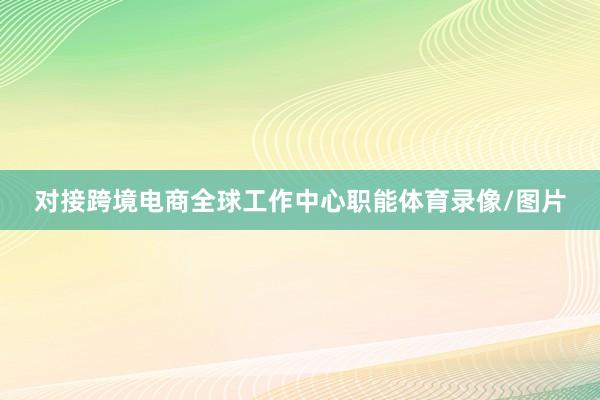 对接跨境电商全球工作中心职能体育录像/图片