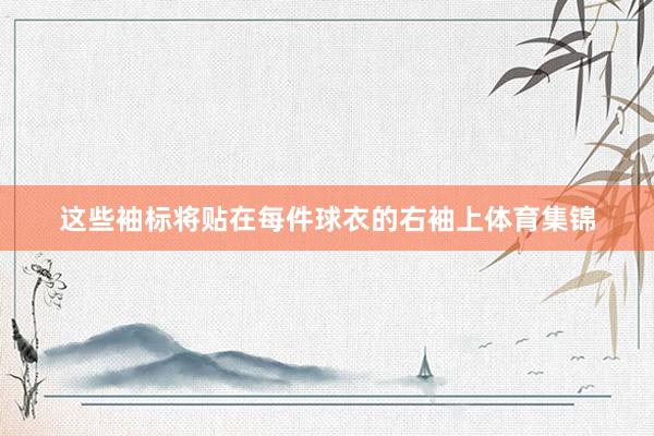 这些袖标将贴在每件球衣的右袖上体育集锦