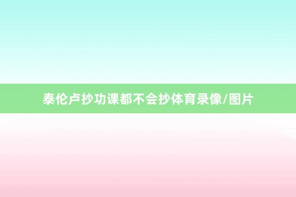 泰伦卢抄功课都不会抄体育录像/图片