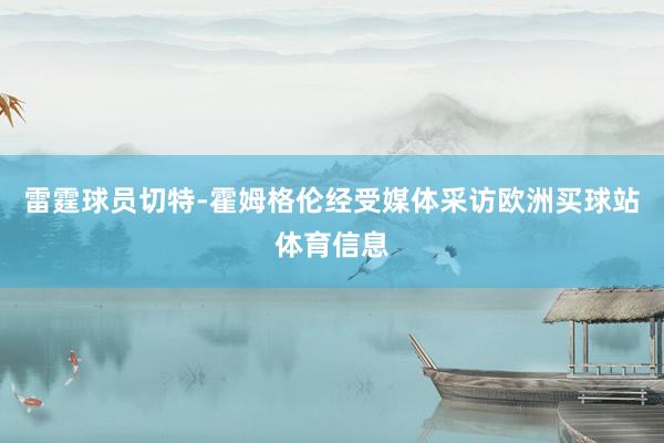 雷霆球员切特-霍姆格伦经受媒体采访欧洲买球站体育信息