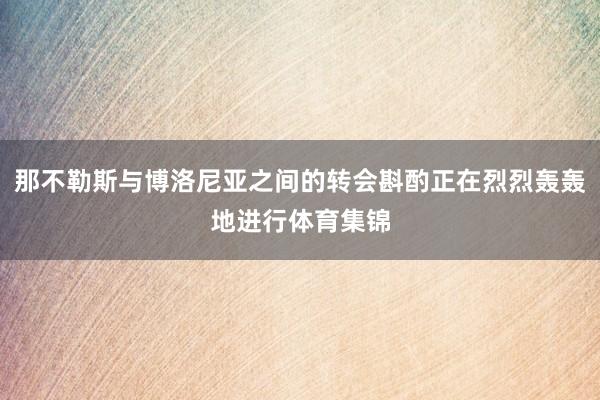 那不勒斯与博洛尼亚之间的转会斟酌正在烈烈轰轰地进行体育集锦