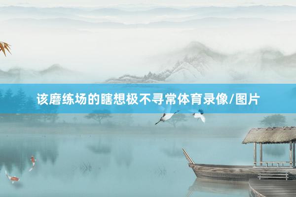 该磨练场的瞎想极不寻常体育录像/图片