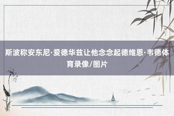 斯波称安东尼·爱德华兹让他念念起德维恩·韦德体育录像/图片