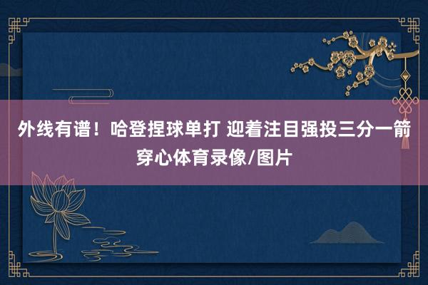 外线有谱！哈登捏球单打 迎着注目强投三分一箭穿心体育录像/图片