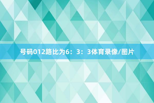 号码012路比为6：3：3体育录像/图片